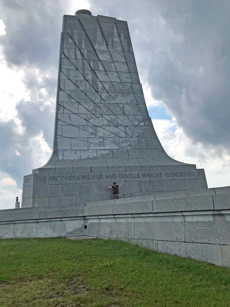 Karen Duquette at the Wright Brothers National Memorial